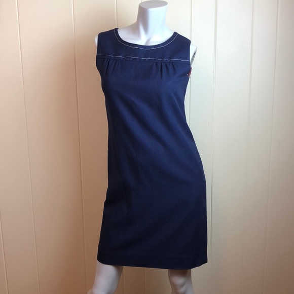 Vintage Dresses & Skirts - Vintage 60s/70s Navy A Line Mod Shift Dress Vintage Dresses & Skirts - Vintage 60s/70s Navy A Line Mod Shift Dress